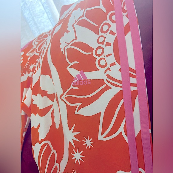 Farm Rio X Adidas Unity Orange Biker Shorts - Picture 3 of 8